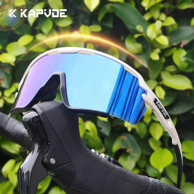 

Kapvoe 3lens Cycling Glasses for Men MTB Sunglasses Mountain Bike Bicycle Eyewear Women Sports Goggles Road Speed Skating