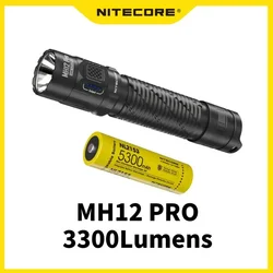 Lanterna recarregável NITECORE MH12 PRO 3300 lúmens inclui bateria 21700 5300mAH