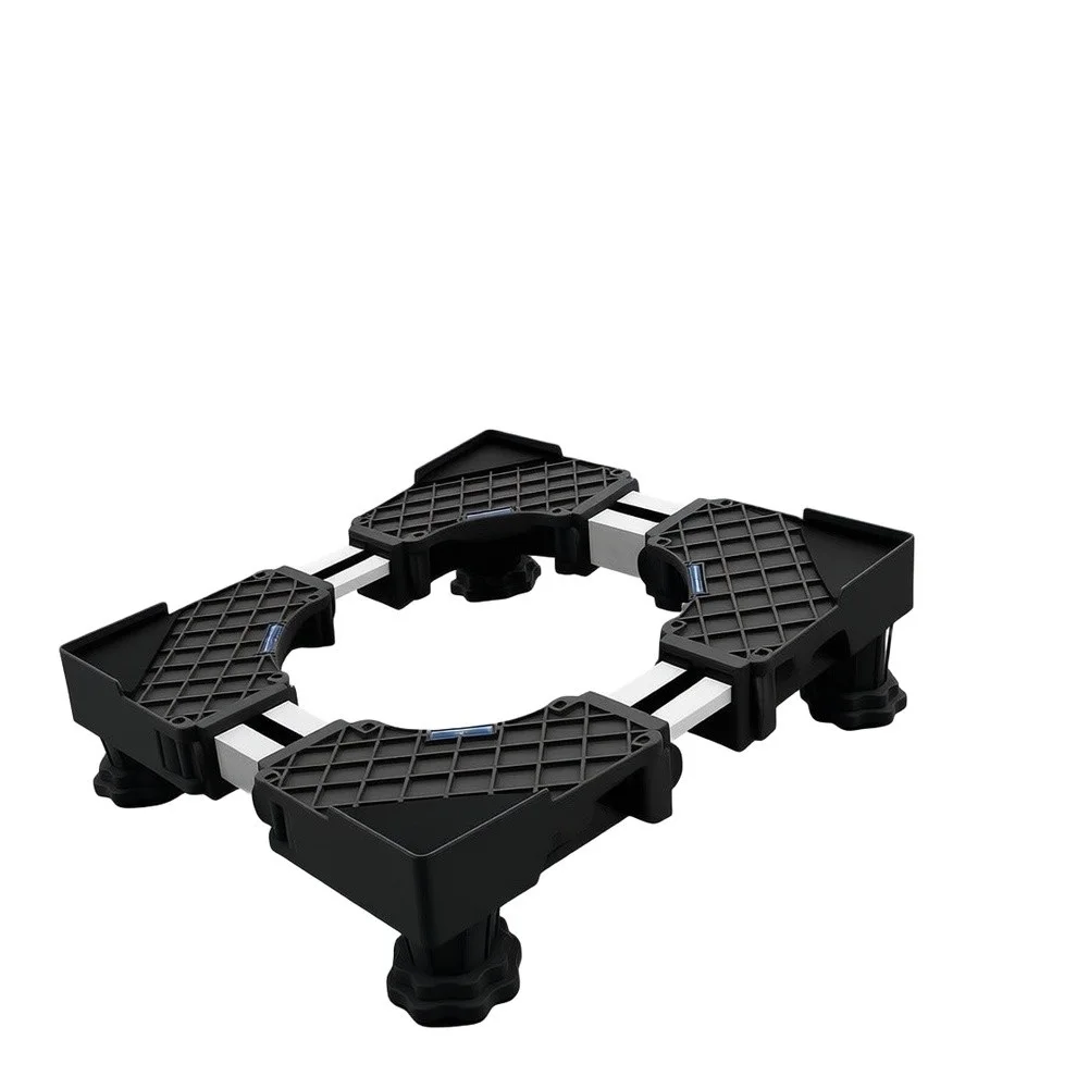 Refrigerator Riser Support Stand with Interlocking Steel Elements and Silicone Pads for 20x20 Inch Fridge Compatibility