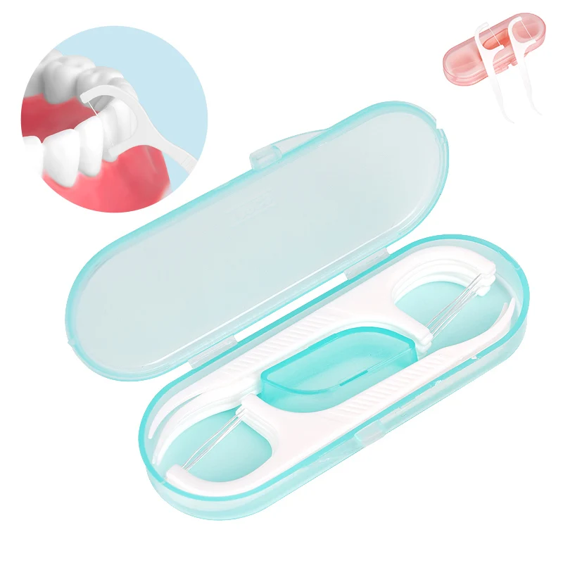 

10pcs/bag Portable Dental Floss Storage Box Toothpick Mini Travel Box Floss Pick Dispenser Oral Care Teeth Flosser Cleaner