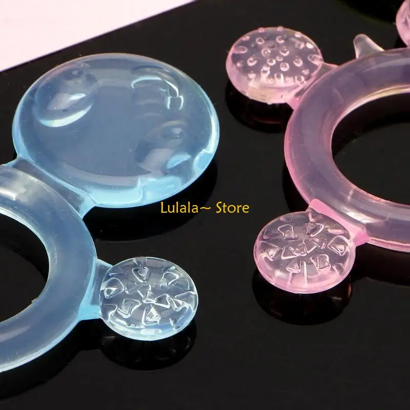 Y4QA سيليكون التسنين الغذاء الصف قضيب صغير التسنين قلادة BPA الحرة الطفل مضغ الكرتون الحيوانات لعبة عضاضة السلاحف