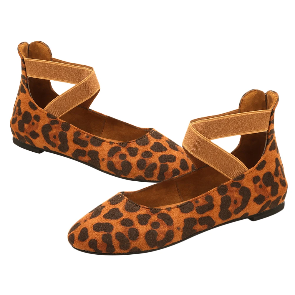 

1 Pair Leopard Print Flat Sole Leisure Shoes Non-Slip Comfortable Women'S Casual Sneakers Four Seasons Wearable Breathable