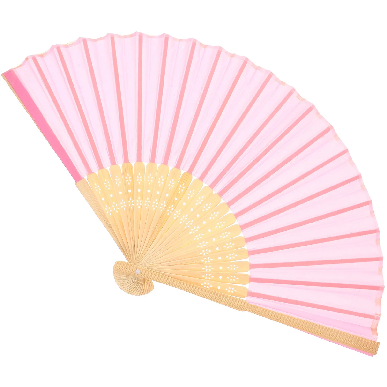 Folding Bamboo Cloth Fan Light Portable Small Size Retro Handheld Fan for Summer Cooling Wedding Photo Prop Dance Party Gift
