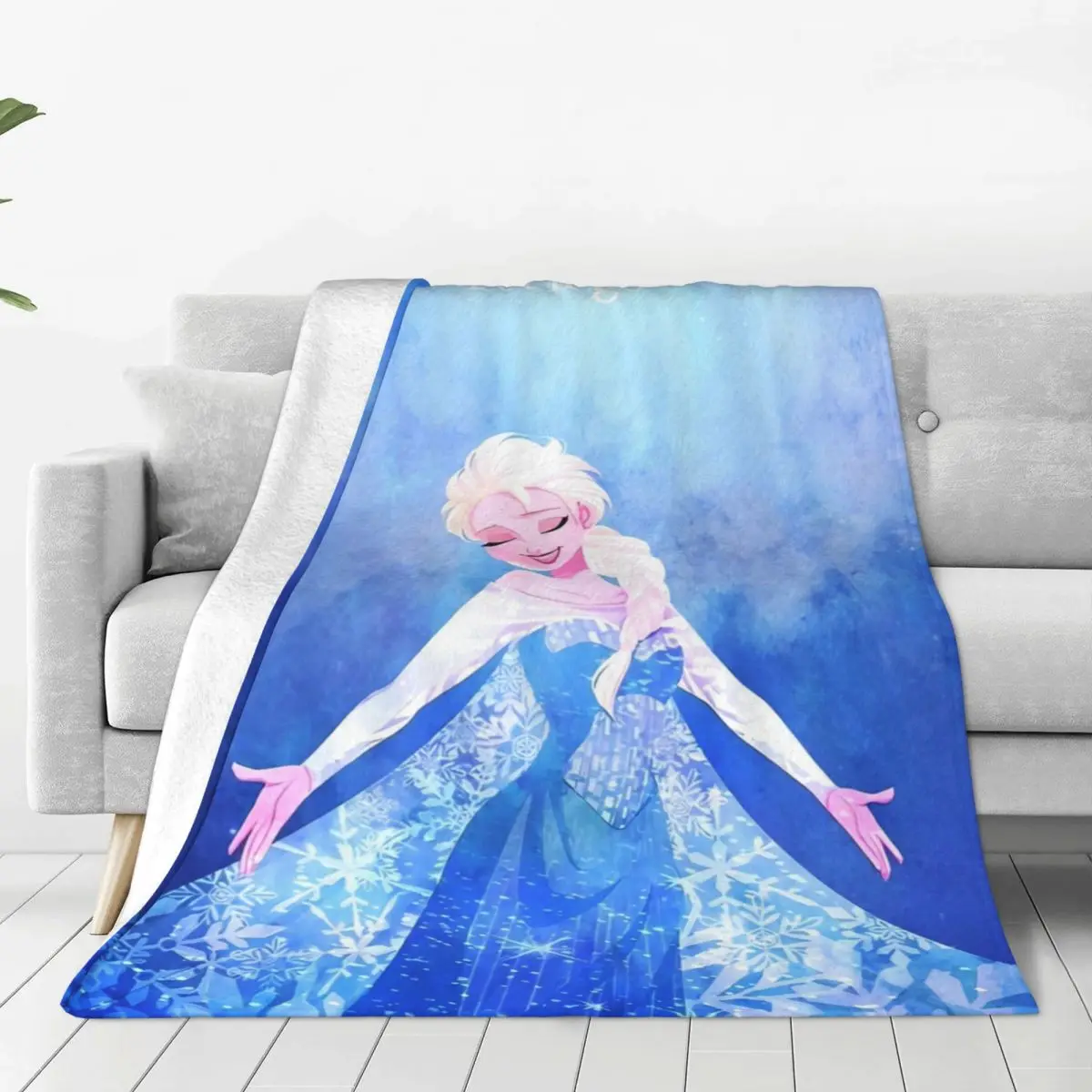 Soft Warm BlanketChildren Airplane Travel Frozen Elsa Anna Throw Blanket Flannel Bedspread For Couch Bed Street Trend Sofa Bed