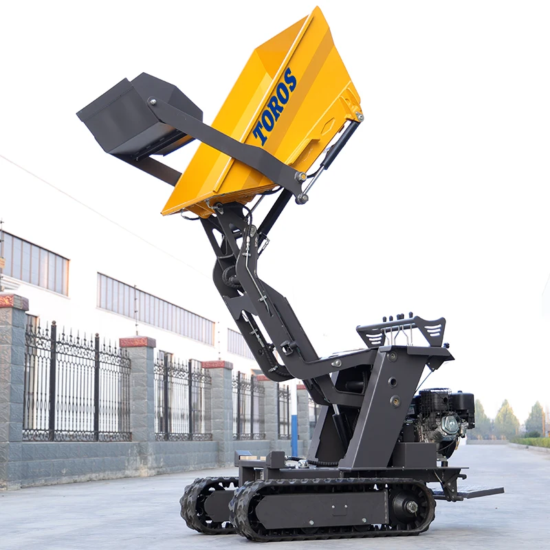 Factory Price Crawler Dumper 500kg Manual Tracked Dumper Agricultural Self Loading Hydraulic MINI Dump Truck customization Sale