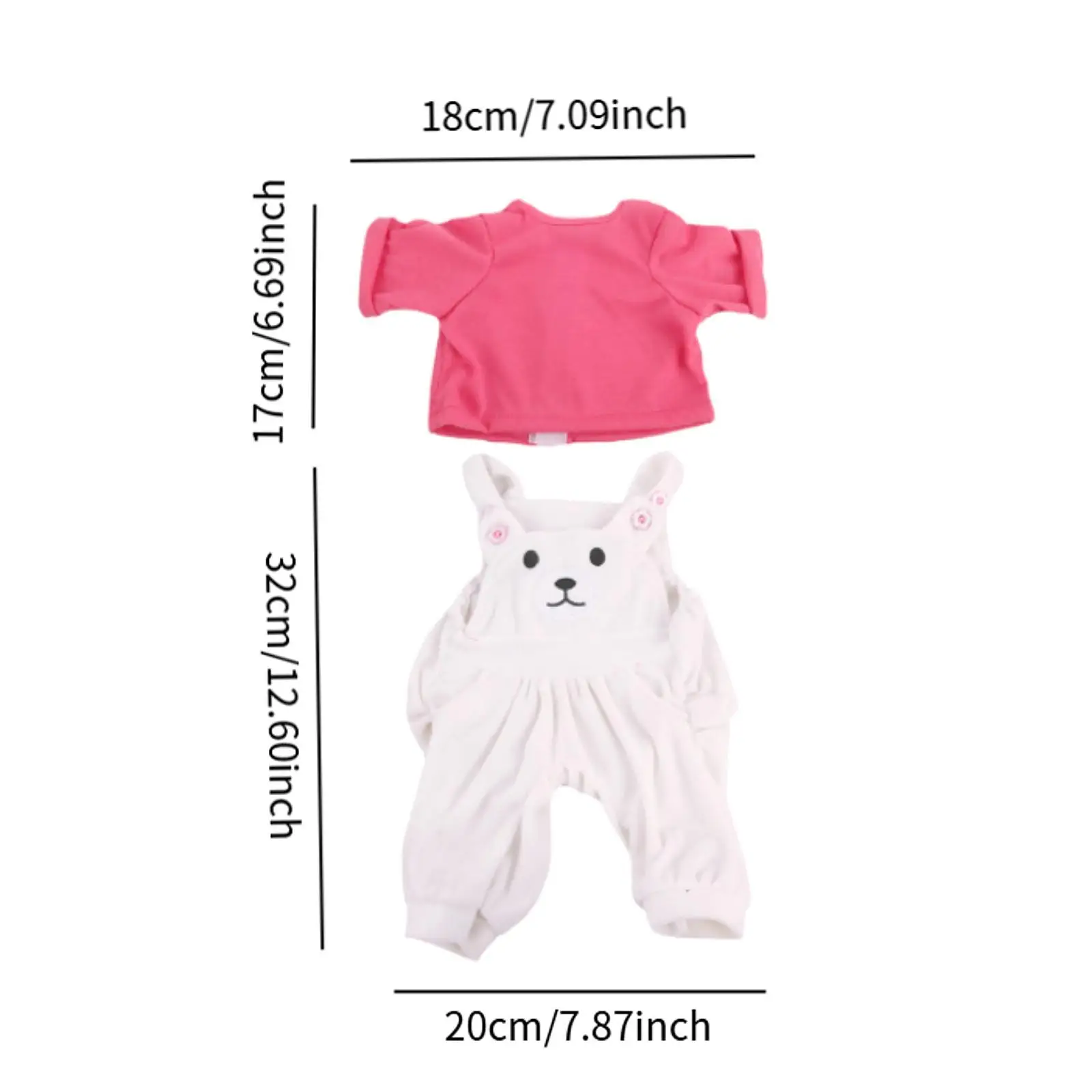 Reborn Mädchen Kleidung Eisbär Overalls Anzug Body Outfit Set Puppe Spielzeug