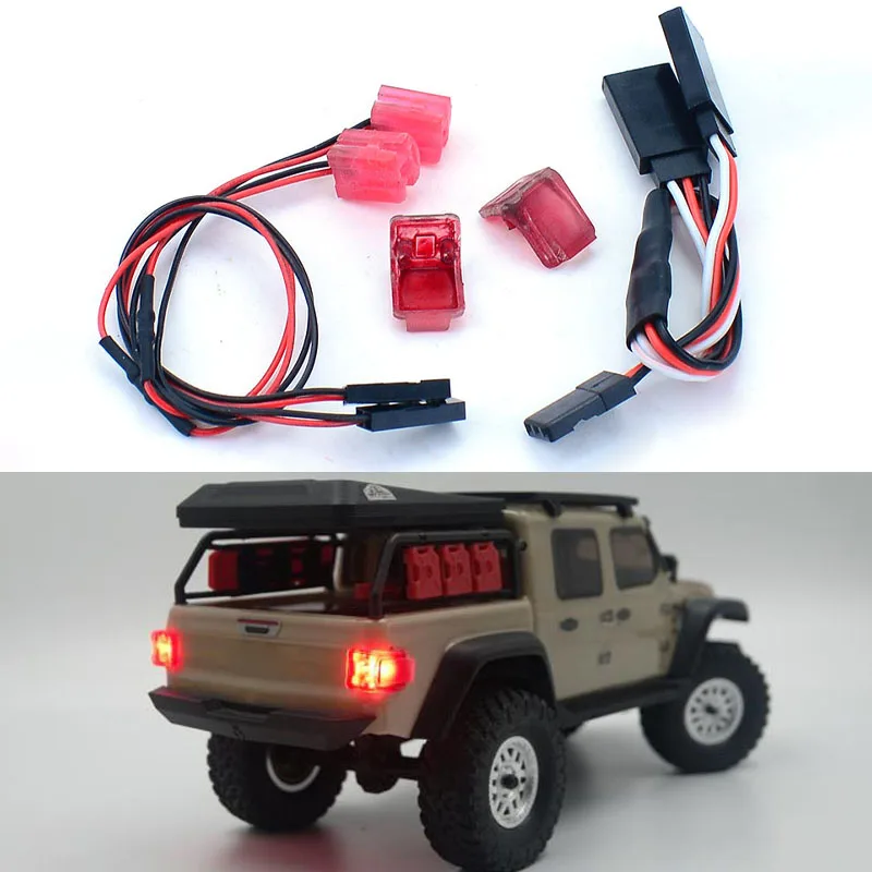 Axial SCX24 LED 3V symulacja światła tylne dla 1/24 zdalnie sterowany samochód gąsienicowy Axial SCX24 AXI00005 JEEP Wrangler części zamienne