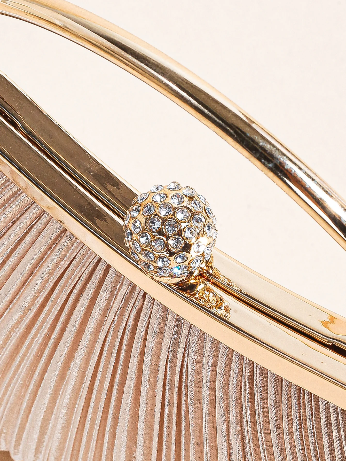 1 pc geraffte Abend tasche für Frauen, Top Ring Clutch Geldbörse, Strass Dekor Handtaschen für Hochzeit Abschluss ball Abendessen – Detail 25