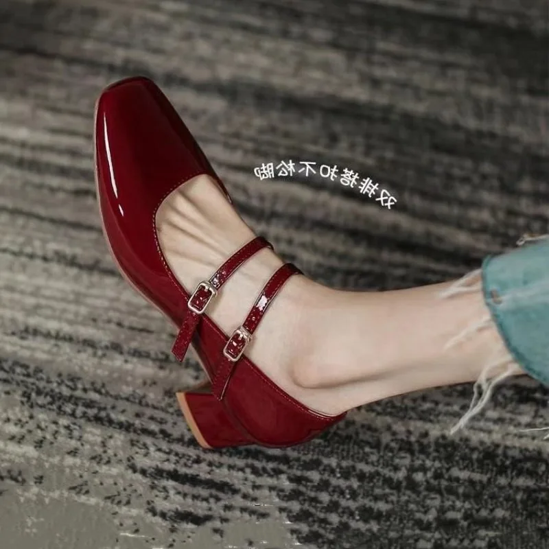 Women Pumps Spring Autumn Fashion Quality Women Shoes Low Heel Square Square Toe Comfortable Sexy Heels Women Zapatos De Mujer