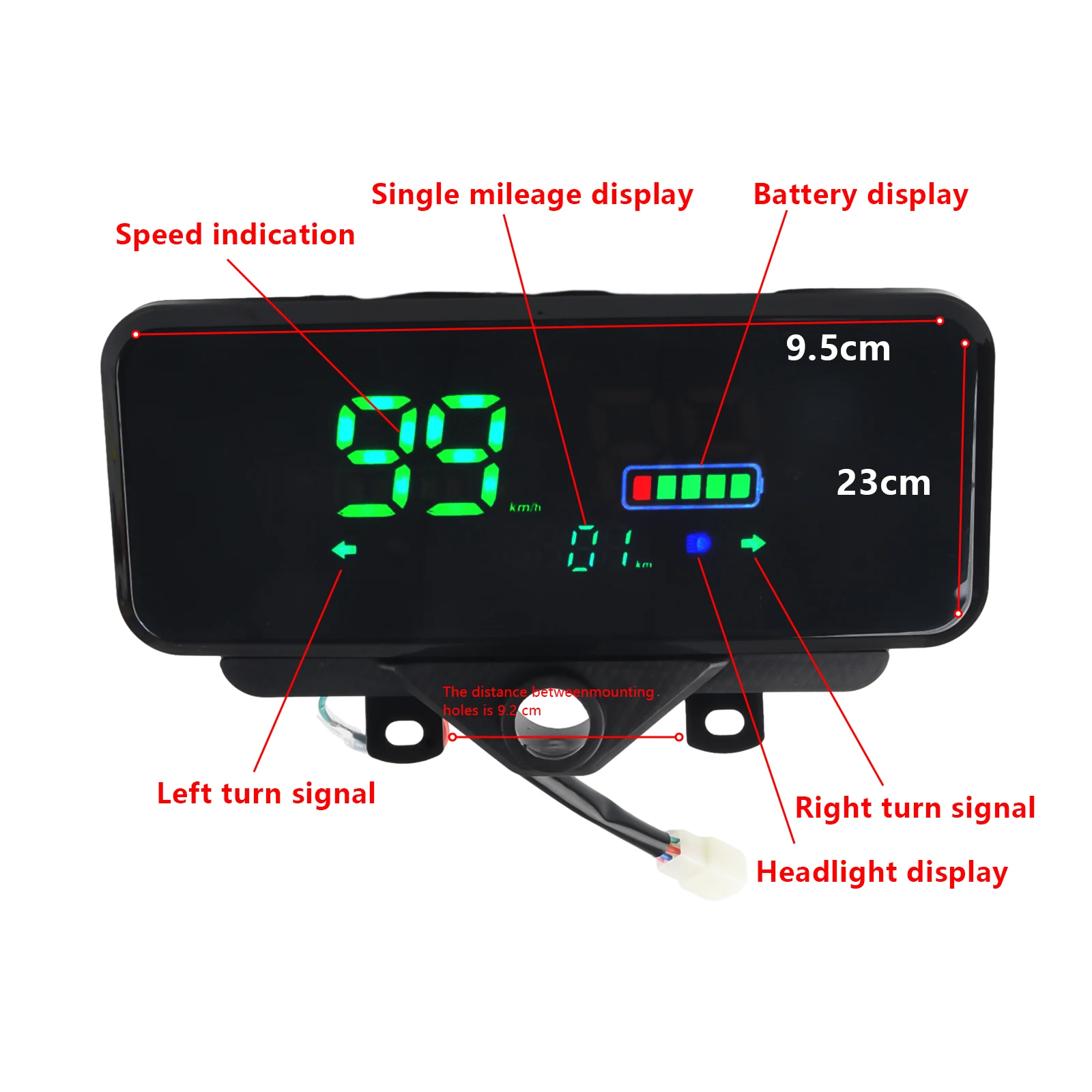 

Ebike Display Display 48-72V E-Bike Electric Bike Scooter LCD Display Motor Speedmeter Brand New Practical To Use