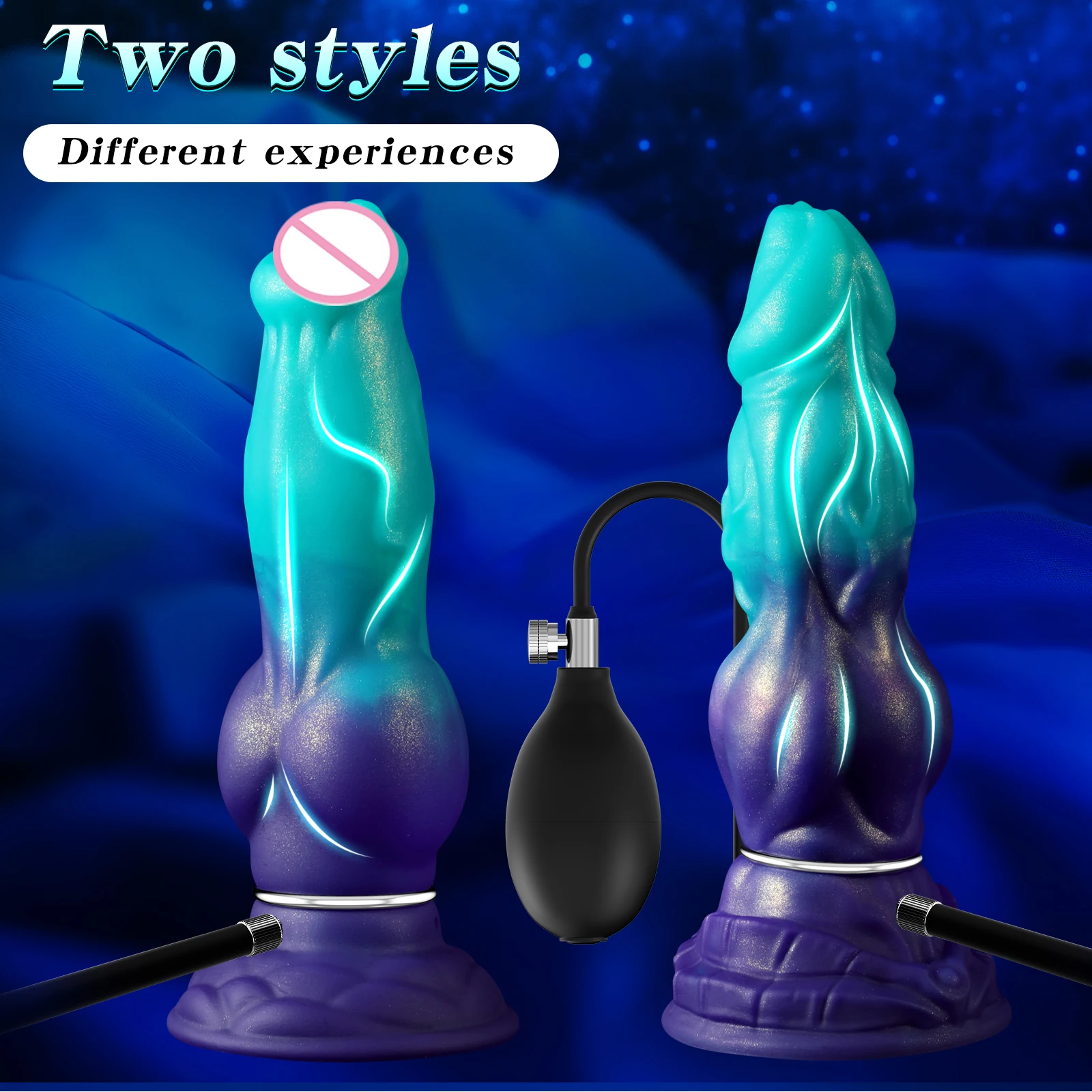 2 Style Dog Knot Anal Dildos Inflatable Anal Plug Monster Dildo Vaginal Dilation G Spot Stimulation Female Masturbator Sex Toys view 5