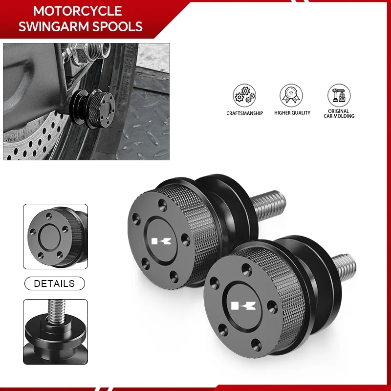 

For Z650 800 Z900 Z1000 NINJA650 1000 VERSYS1000 650 ZX6R 10R 25R ZX4R 4RR VulcanS Motorcycle Swingarm Spools Slider Stand Screw
