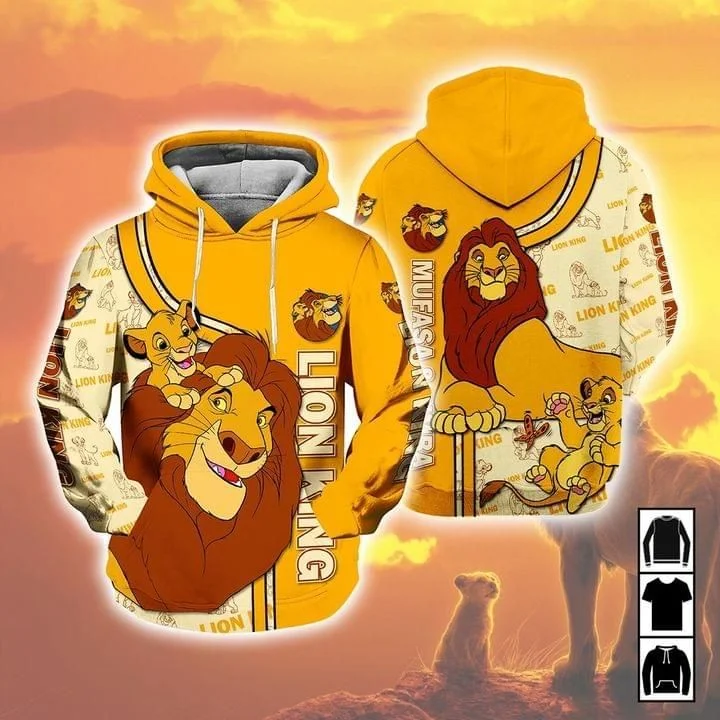 Disney  Hoodie Men's And Women's  Lion King Simba Jacket Street Harajuku Oversize Women's Hoodie