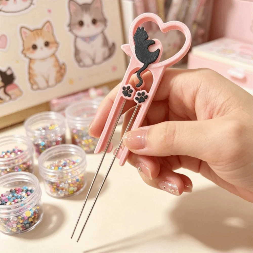 Cat Perler Bead Placement Pen High Quality Long Fuse Bead Double Needle Tool Smooth Multifunctional Collage Bead Tool DIY