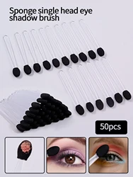 50Pcs Eyeshadow Brushes Dual Sided Eyeshadow Brush Sponge Tipped Oval Makeup Applicator Makeup Brush For Daily Makeup