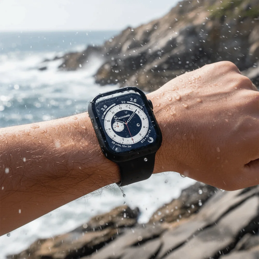 حافظة ساعة أبل بتصميم مقاوم للماء حافظة حماية من الزجاج المقسى لساعة أبل 4/5/6/7/8/9SE/SE3 #4