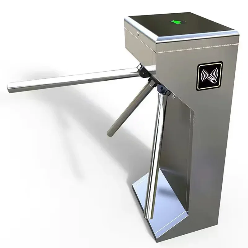 Stainless Steel Electric Tripod Gate Manual Vertical Three-Roller Pedestrian Gate NPC Access Control System