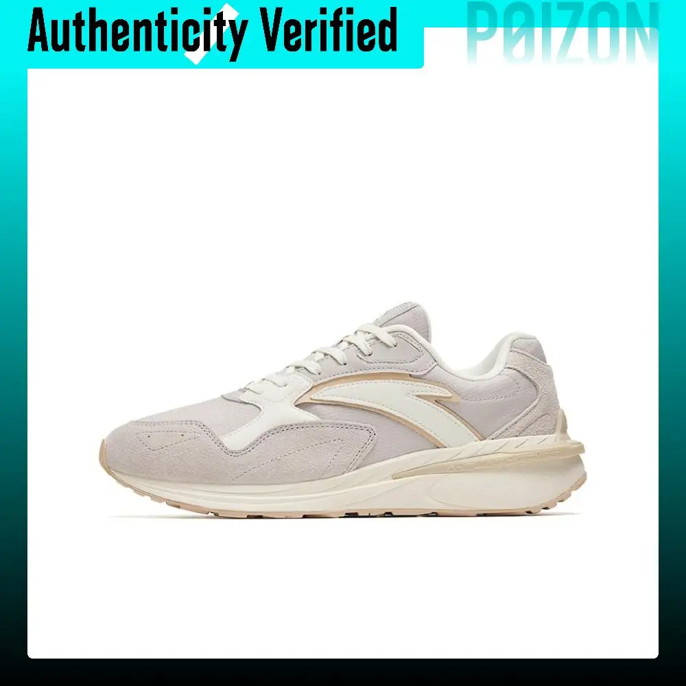 Anta Life Collection Campus Cultural Heritage Breathable And Wear resistant Low top Sports Casual Shoes Gray White 112248877-1