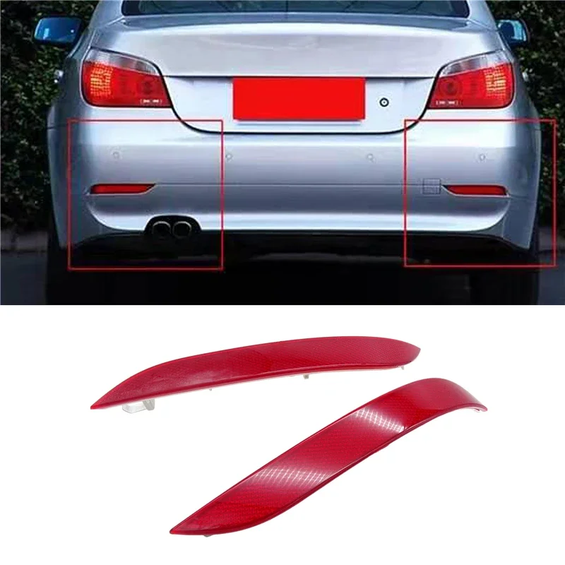 

Car Left Right Rear Bumper Reflector Light Lens For BMW 5 Series E60 525i 528i 530i 535i 545i 2004-2007