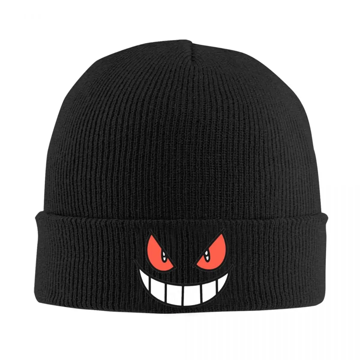 Red Evil Eyes Bonnet Hats Ghost Head Beanie Hats Design Skullies Beanies Autumn Winter Fashion Adult Unisex Kpop Warm Cap