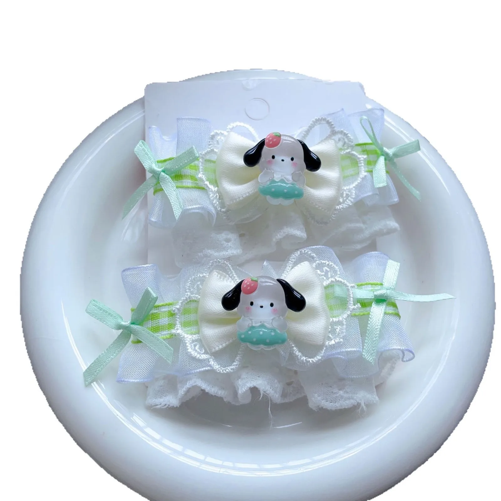 Handmade Ruffled Lolita Series Adorable Cartoon-Style Matching Hair Accessories for Girls