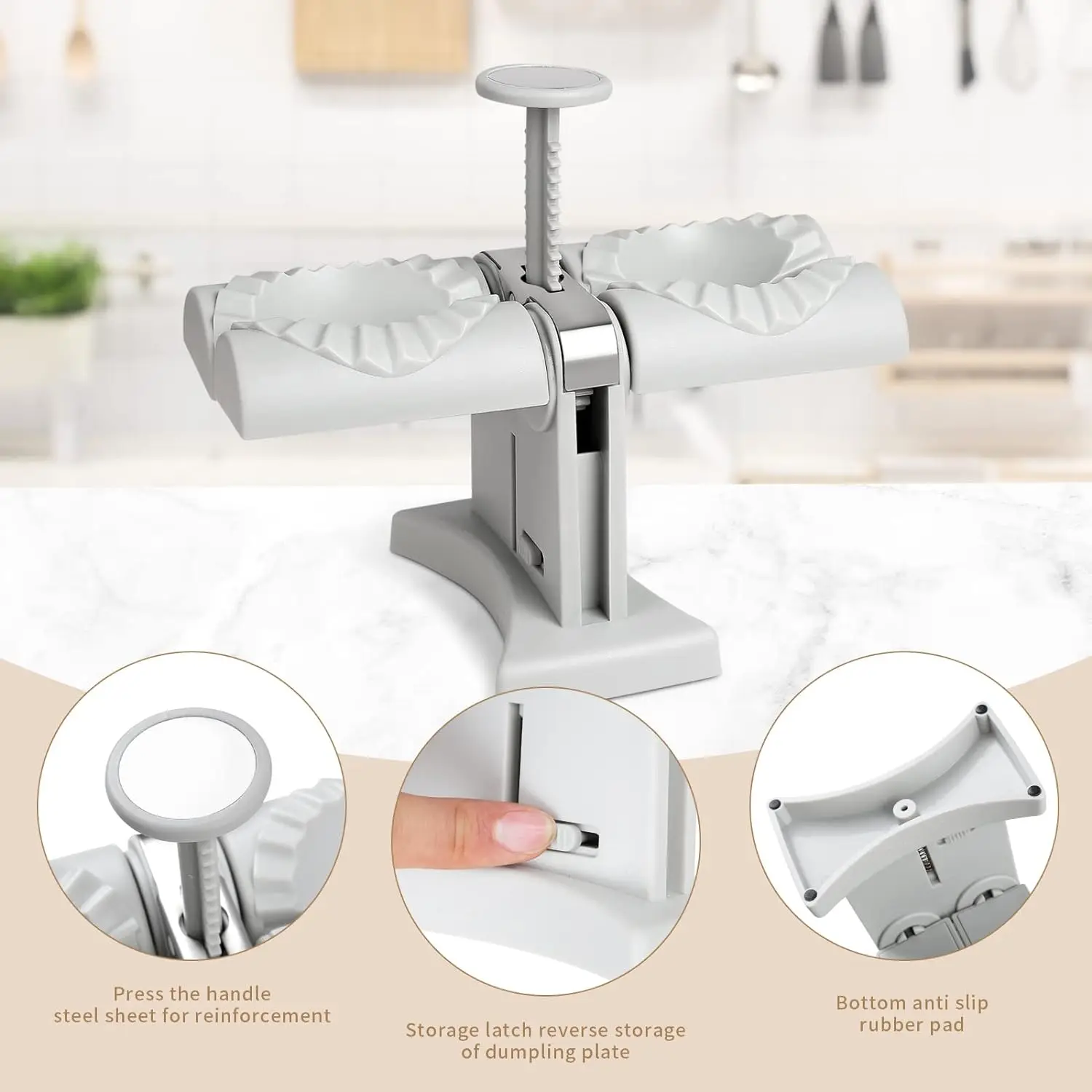 Automatic Dumpling Maker Mould Machine Household Press Double Head Wrapper Dumpling Pastry Making Empanadas Pierogi Kitchen Tool