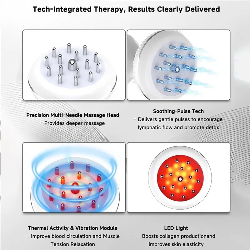 A01V-Massaggiatore per drenaggio linfatico e strumento per massaggio anticellulite, aiuta a ridurre le smagliature e la cellulite, per gambe, pancia