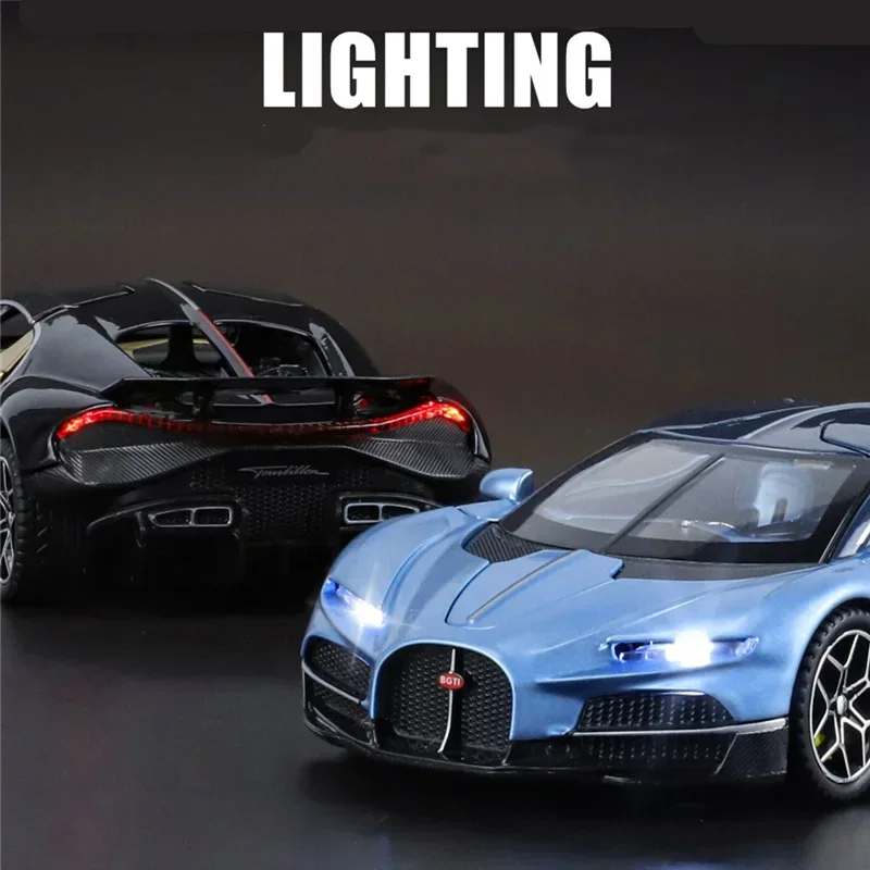 

1:32 Tourbillon Chiron Alloy Sports Car Model Diecasts Metal Racing Vehicles Car Model Simulation Sound and Light Kids Toys Gift