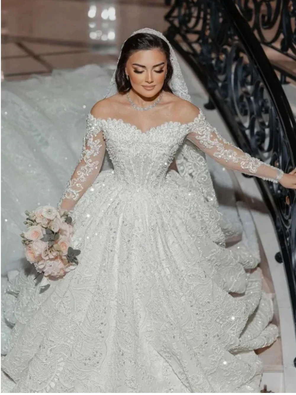 

Элегантное белое женское свадебное платье А-силуэта без бретелек с пайетками, кружевом и вышивкой бисером, для торжественных мероприятий, на заказ