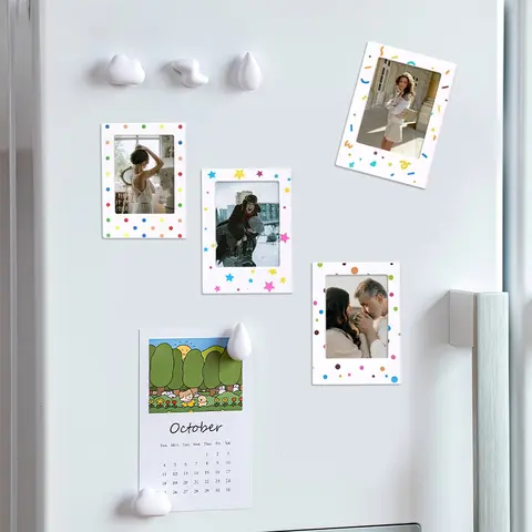 Set da 8 pezzi Cornice magnetica con motivo carino per Instax Mini 12 11 7S 25 40 70 90 Evo Liplay Link 3 pollici Foto Cuore Stella Dot