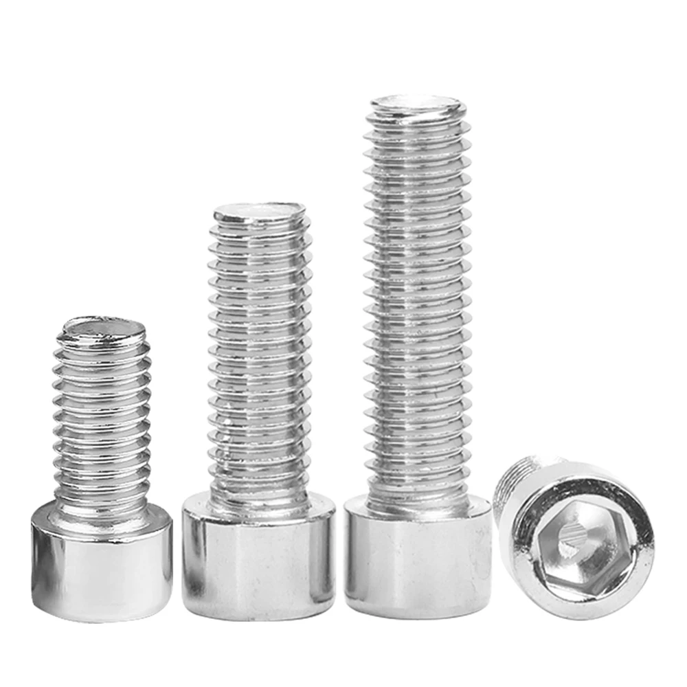 Metric 304 SUS Hex Hexagon Socket Head Cap Screw Bolts M1.6 M2 M2.5 M3 M4 M5 M6 M8 Allen Head Cap Screw for Motorcycles, Auto
