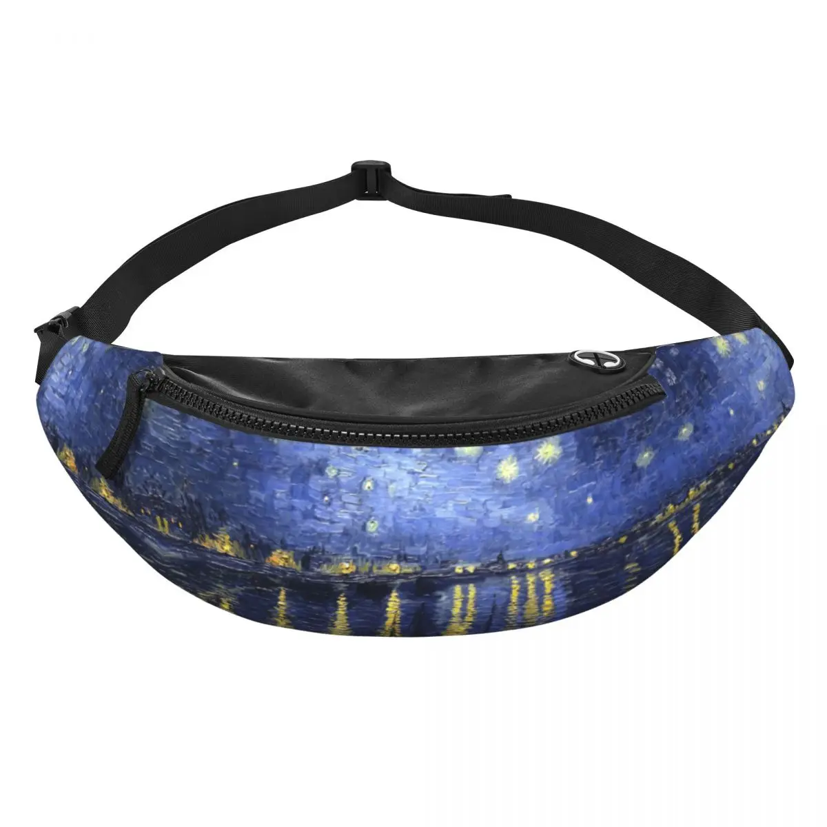 Personalizado Van Gogh Starry Night Fanny Pack para mulheres, sobre o Rhone, bolsa de cintura crossbody, bolsa de dinheiro do telefone de viagem