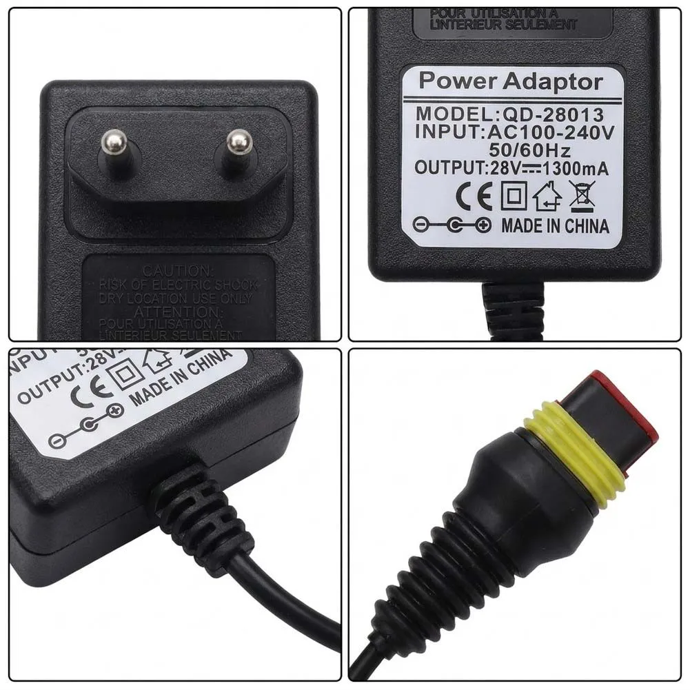 28V 1.3A DC Power Supply for Robotic Lawnmowers 105 305 310 315 315X 405X 415X R50Li R70Li R75Li with LED Indicator