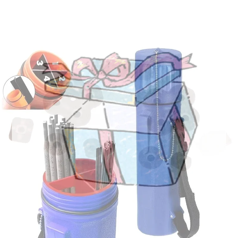Welding Rod Storage Tube Electrode Rod Storage Tools Holds 35cm Electrodes, Removable Internal Dividers Electrode Protection Box