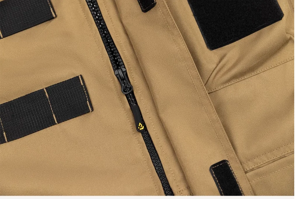 Gilet da lavoro kaki da uomo Gilet tascabile per attrezzi Artigiano falegname meccanico Gilet da lavoro abbigliamento da lavoro gilet cargo esterno gilet canotte cappotto