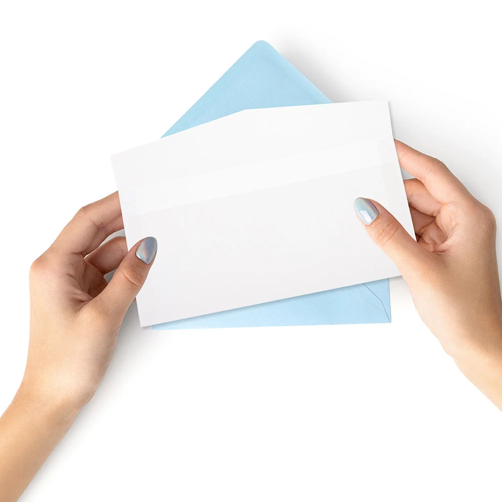50Pcs Sulfate Paper Translucent Envelopes Blank Design for Wedding Invitations Greeting Cards Festival Letters Convenient