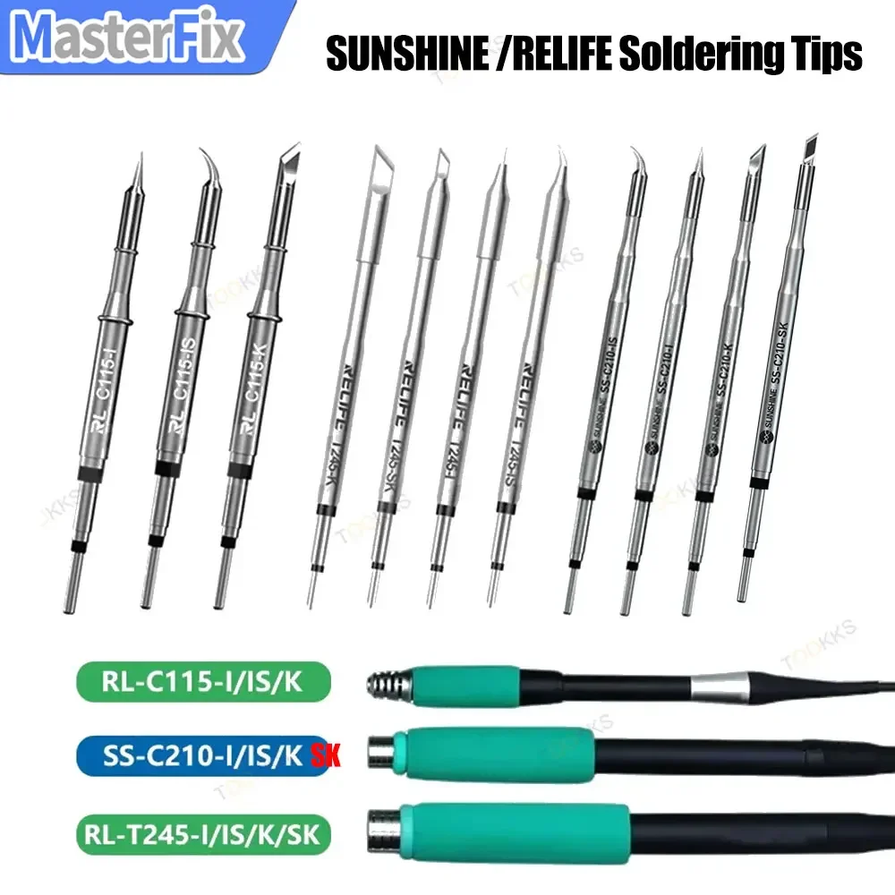 RELIFE الأصلي C210 T245 C115 طرف لحام ل JBC Sugon Aifen Aixun GVM T115 T210 C245 مقبض محطة لحام
