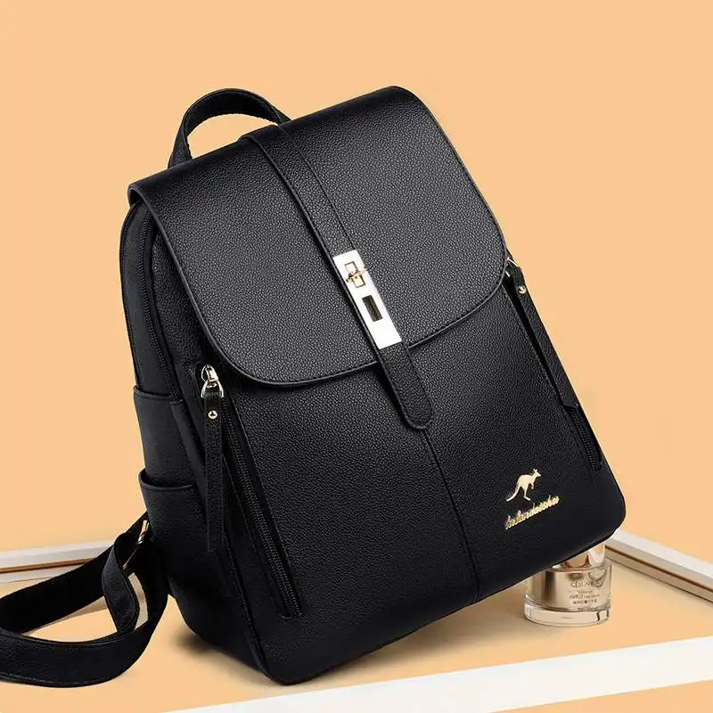 

Women's Large Capaci Casual Commuter Travel Bapa Anti-Theft Lo Bule Simple Korean Sle Double oulder Bag
