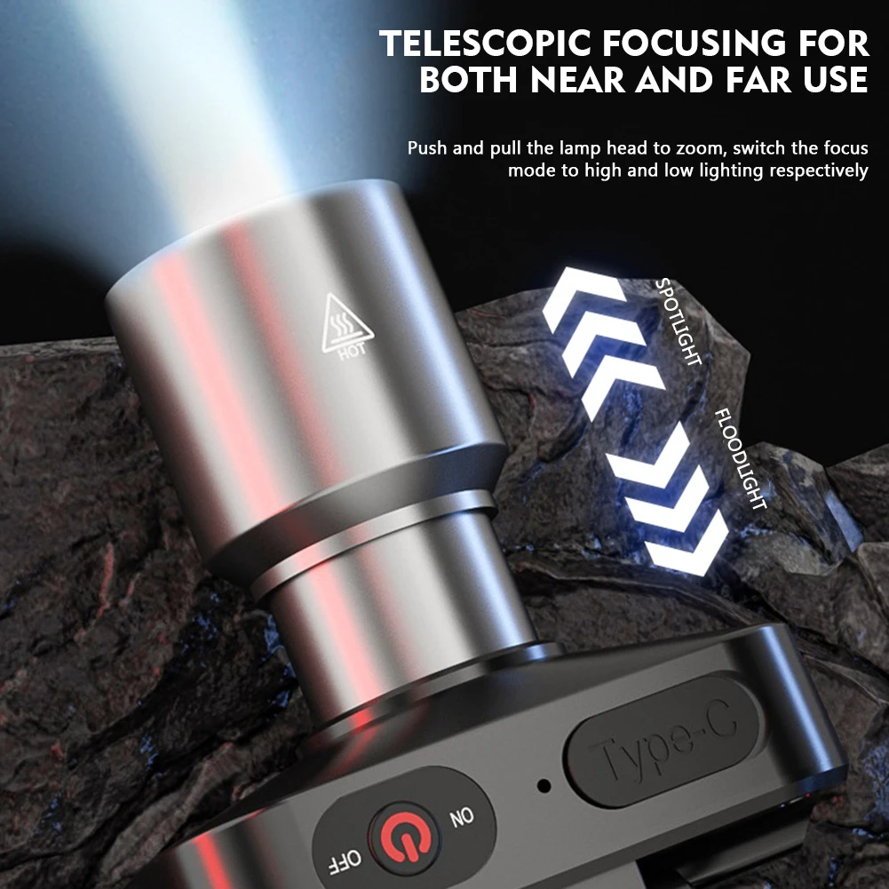 High Power LED Headlamp Big Aperture Head LED Flashlight For Outdoor Activities