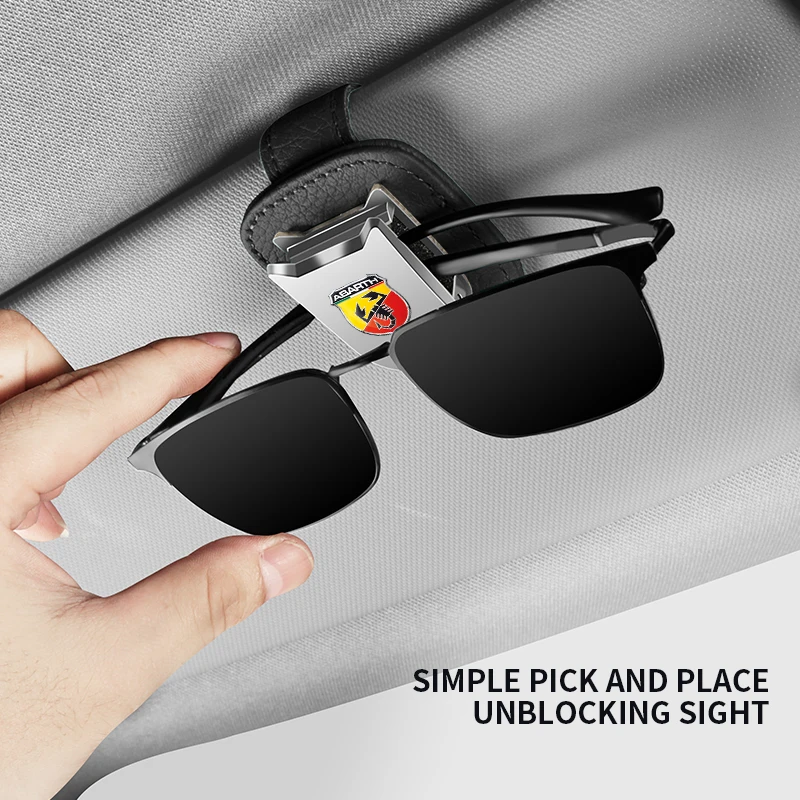 Car Sunglasses Holder Glasses Ticket Card Storage Clip For Abarth Honda Jaguar Ford JEEP Acura Subaru Mitsubishi Land Rover