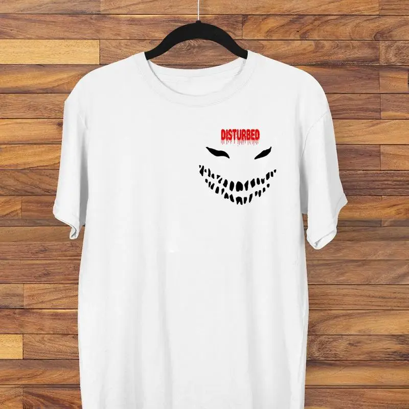 

Футболка с логотипом Disturbed Band, НОВАЯ, белая, с коротким рукавом, все размеры