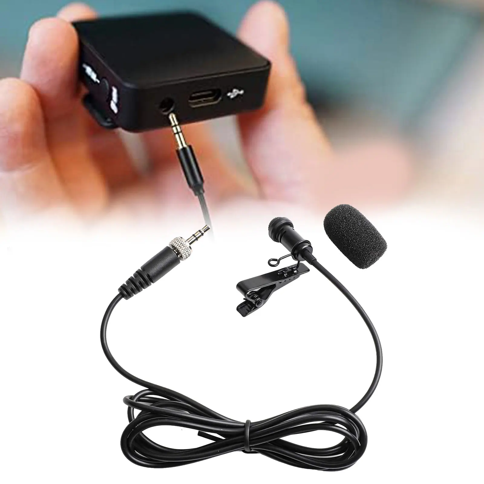 Lapel Microphone For Sony Black Lapel Microphone For Interviews Ample Room For Movement For Archival Public Speaking