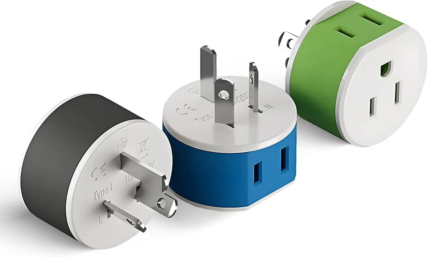 

Universal Power Plug Adapter for Australia, China, New Zealand - Type I - 3 Pack