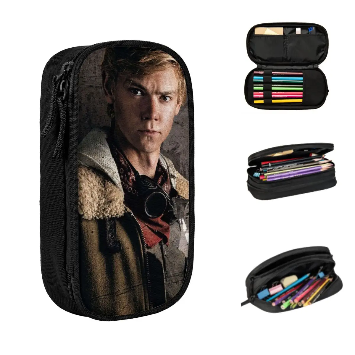 grande armazenamento pen bags para meninos e meninas bolsa de papelaria novo maze runner the death cure pen box 01