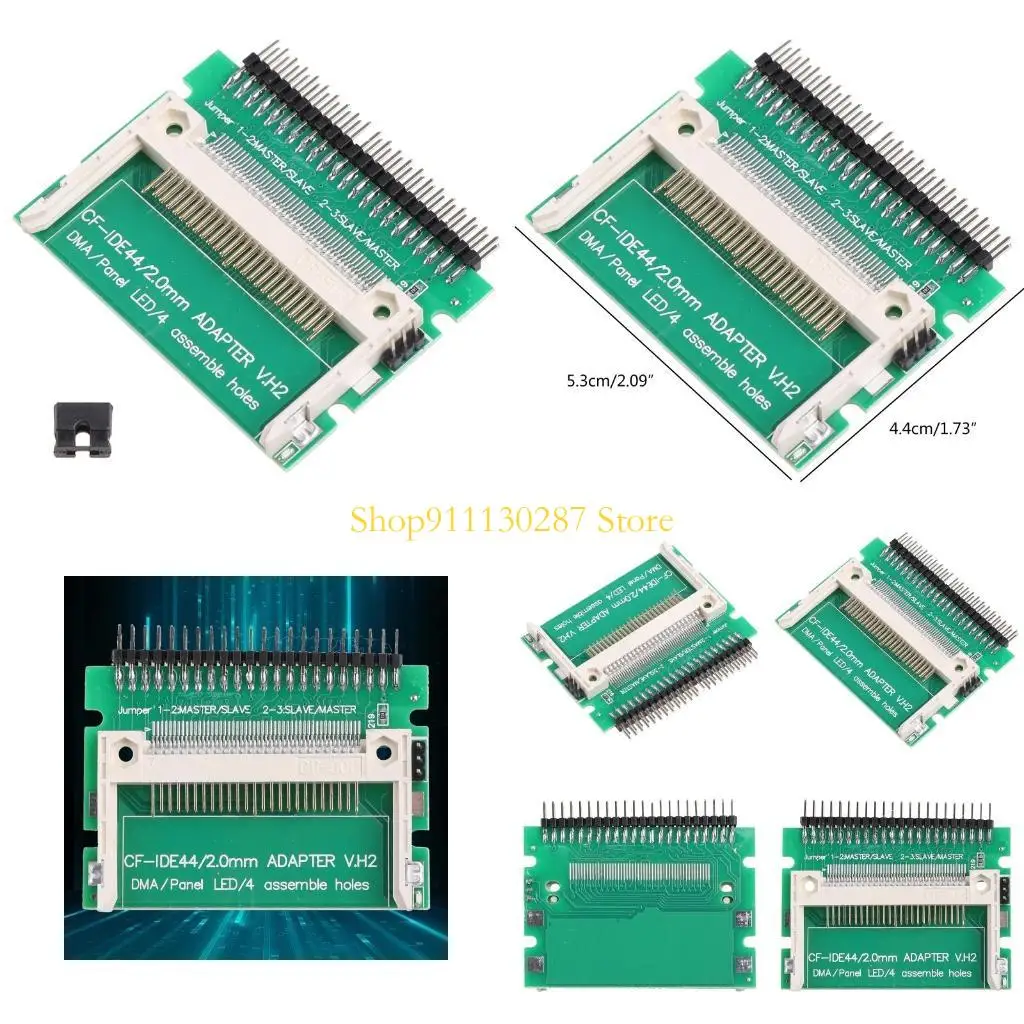 

J1HC CF Card to 2.5 Inch IDE Adapter, CF Compact Flash Memory Card Converter to Laptop HDD 44 Pin Male Port