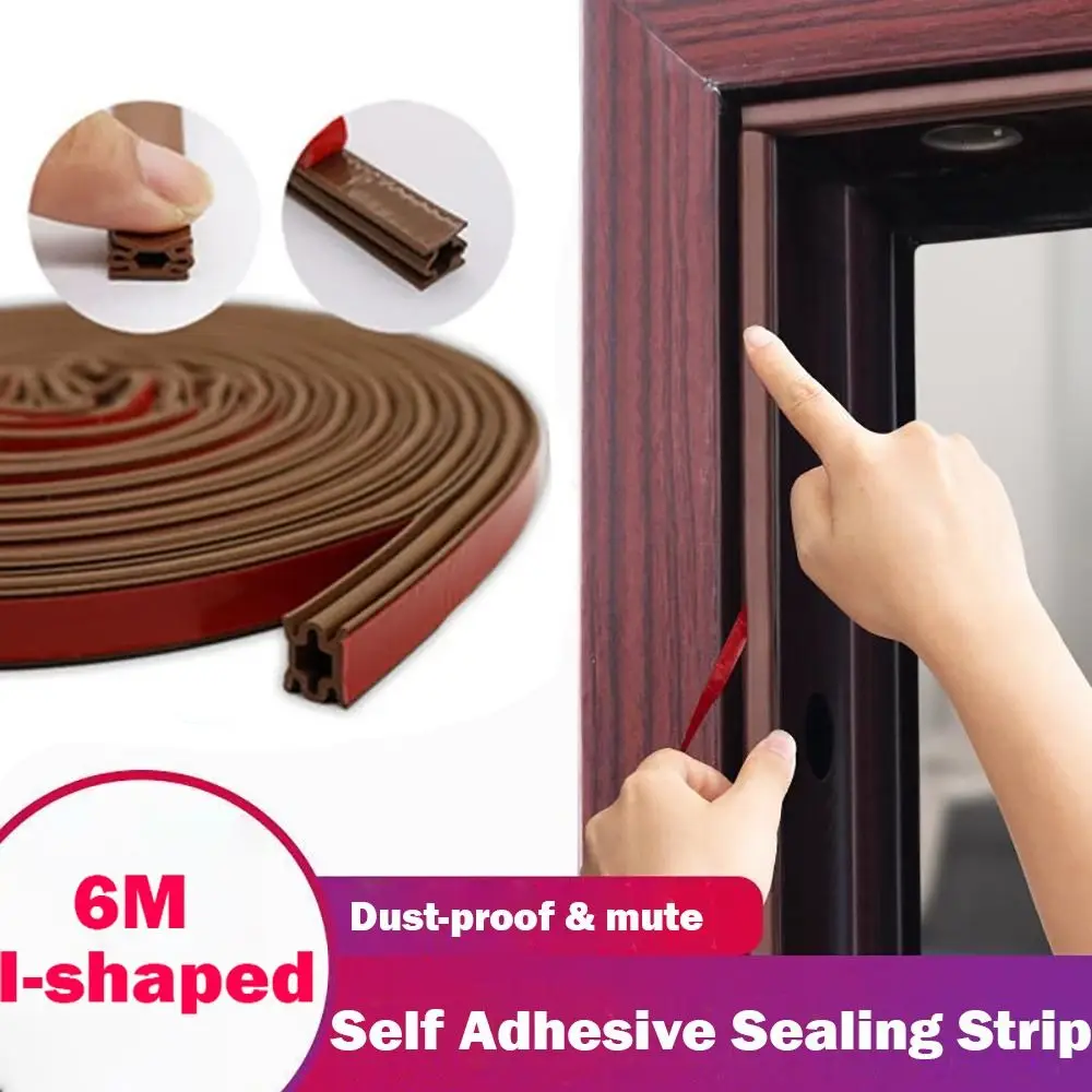 

Уплотнитель для дверей и окон, 6-метровая самоклеящаяся уплотнительная лента I типа, уплотнительная лента из силиконовой резины, оконная дверь