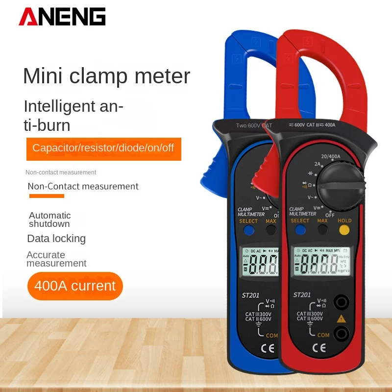 

ANENG St-201 Clamp Ammeter AC and DC Clamp Meter Capacitor Electrician High Precision Ammeter Clamp Multimeter