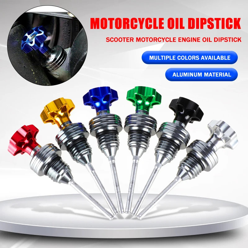 

Motorcycle Engine Oil Dipstick Filler Cap Plug Crankcase Oil Level Gauge For GY6 110cc125cc Scooter Honda Yamaha Kawasaki Suzuki