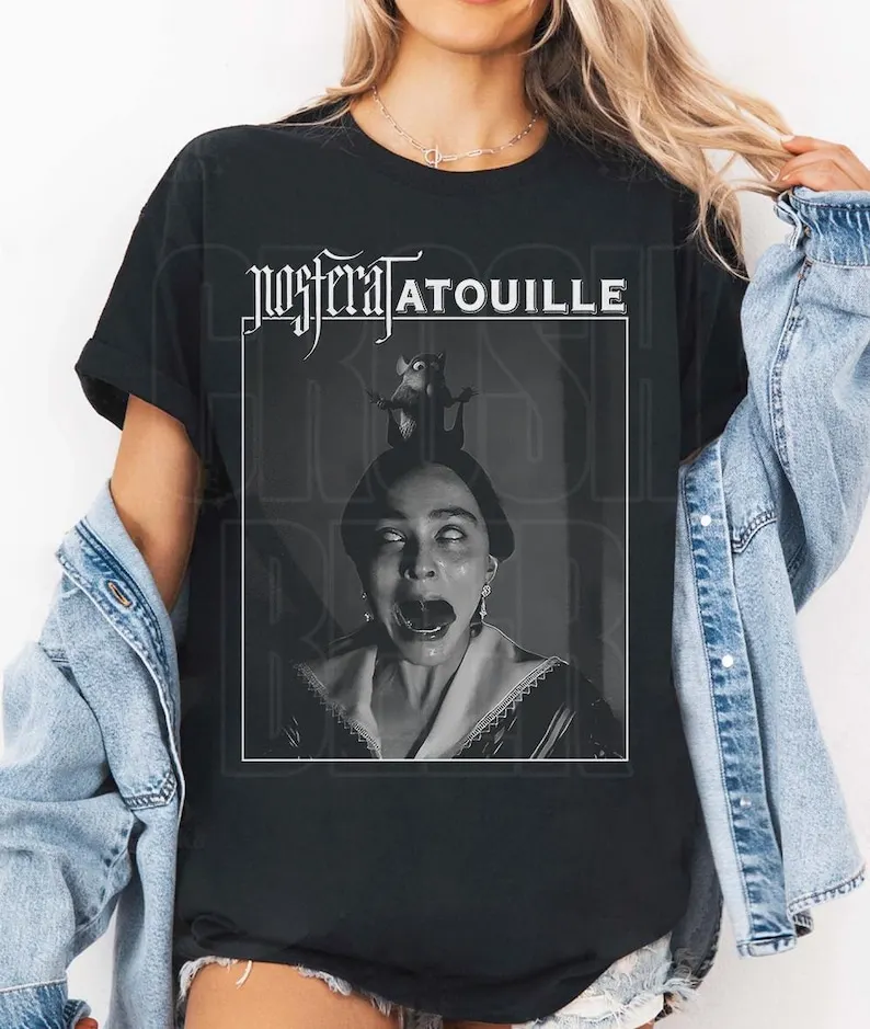 Nosferatatouille Nosferatu Ratatouille Mashup Shirt for Fans of Horror and Comedy T-shirt