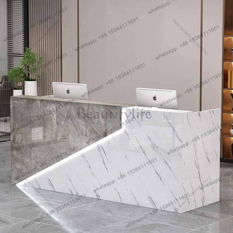 Factory Direct Sales Modern Consulting Company Front Desk Nordic Creative Beauty Salon Enterprise Reception Desk Commercial Offi
